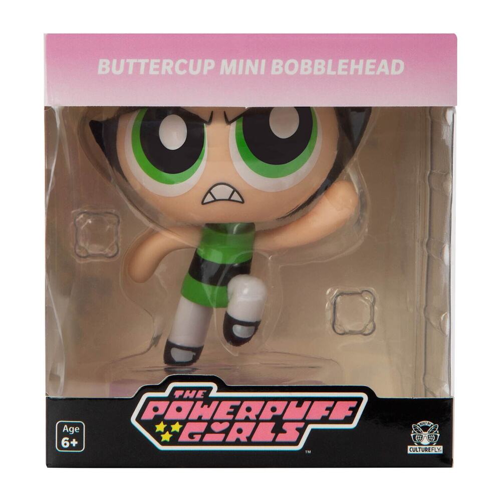 🔥CultureFly Powerpuff Girls Buttercup Mini Bobble Head Figure Collectible NWT